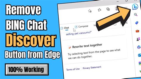 How to Remove the Discover/Bing Chat Button in Microsoft Edge